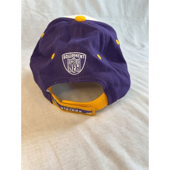 Minnesota Vikings NFL Adjustable Baseball Cap/Hat, Yellow/Purple Embroidered - Picture 3 of 5